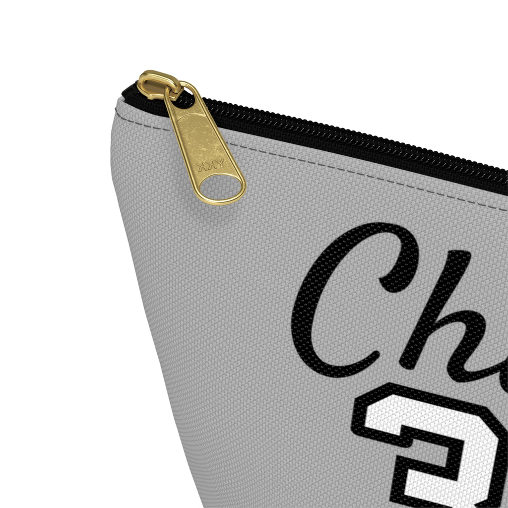Chasing 30 Gray Zippered Pouch