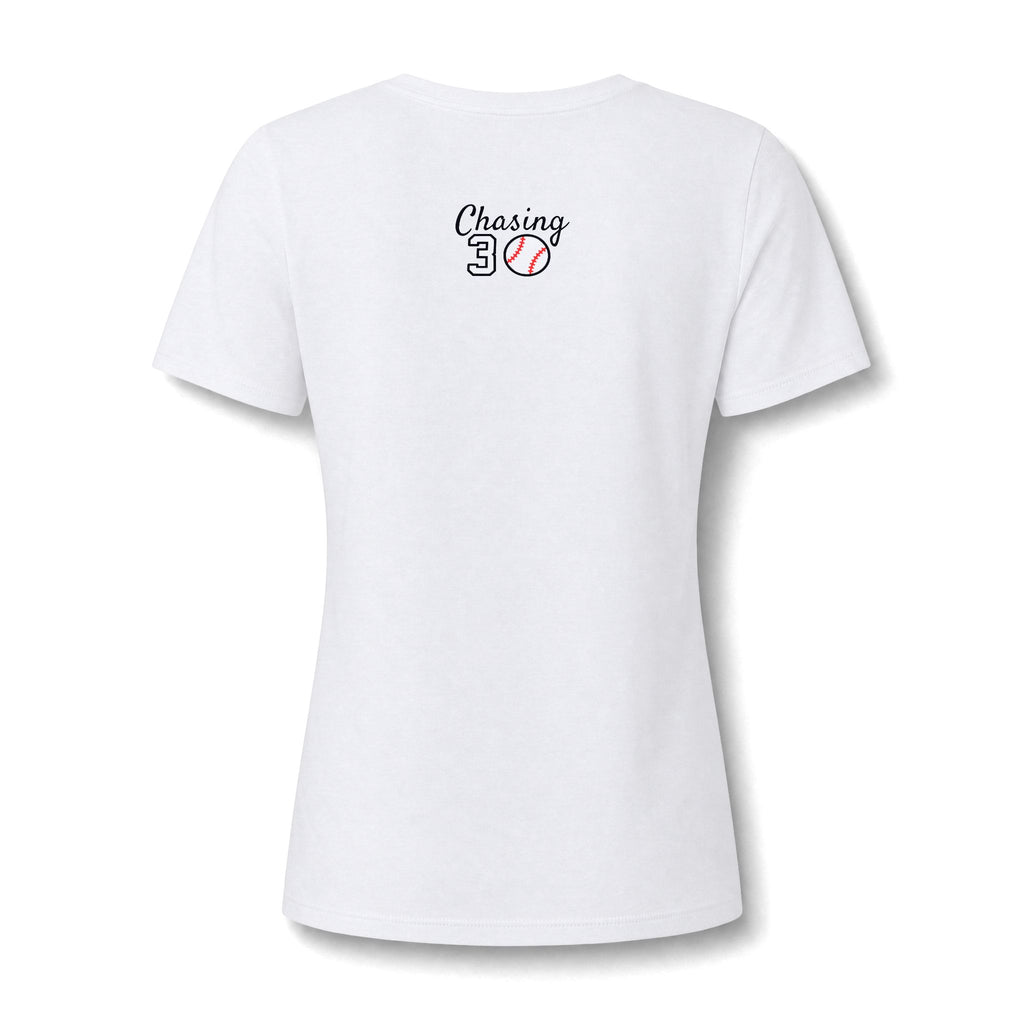 Women's Chasing 30 Relaxed V-Neck Baseball Tee