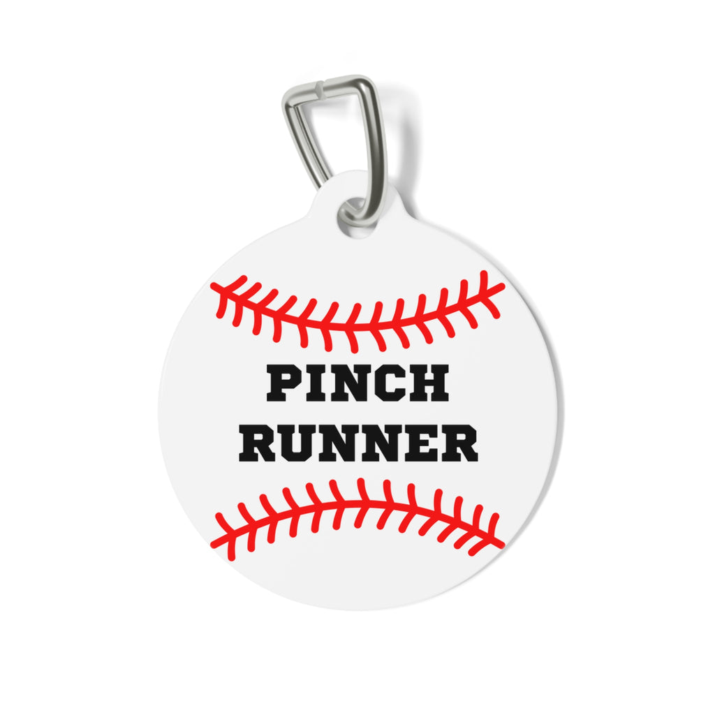 Baseball Pinch Runner Dog Collar Tag