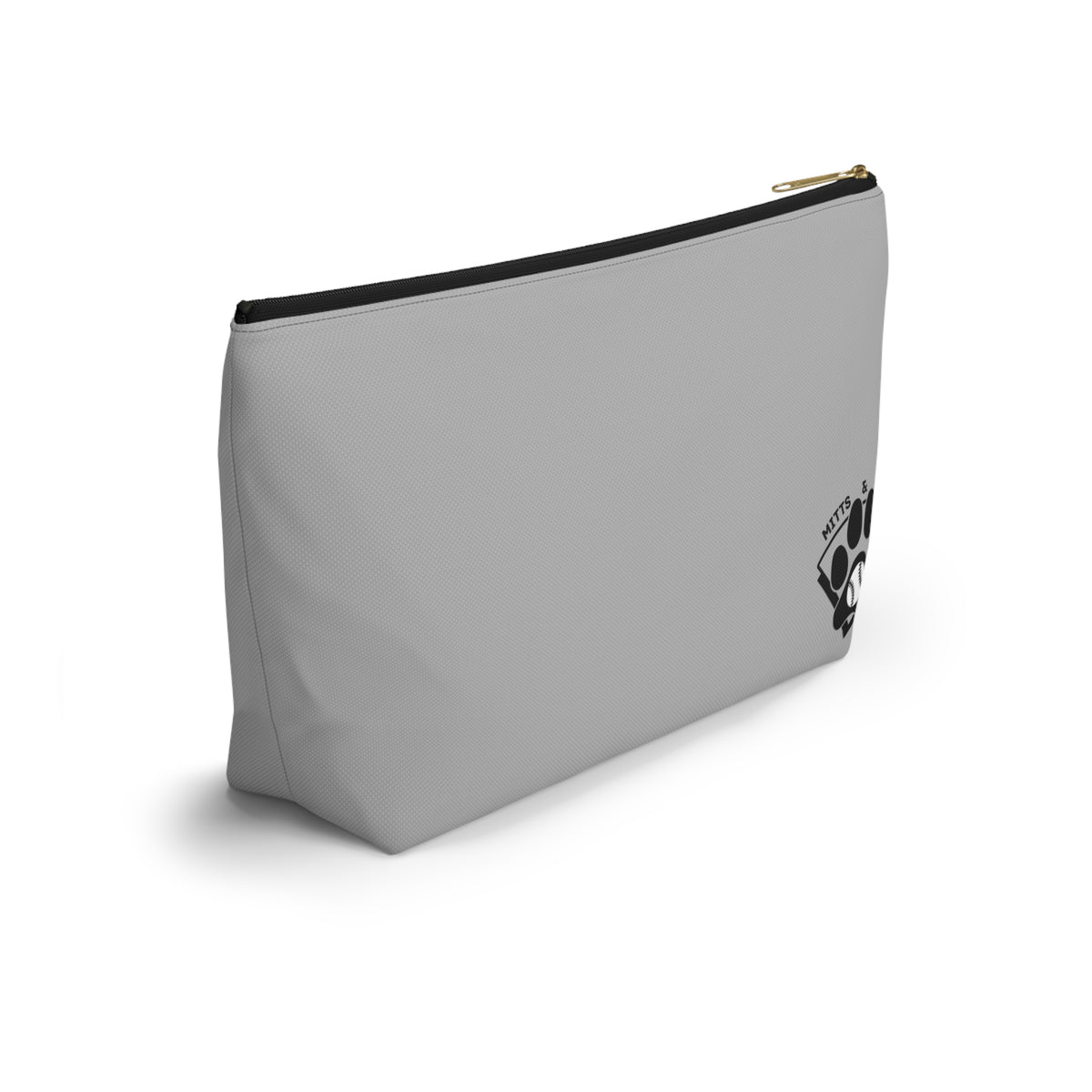 Chasing 30 Gray Zippered Pencil Cosmetic Pouch