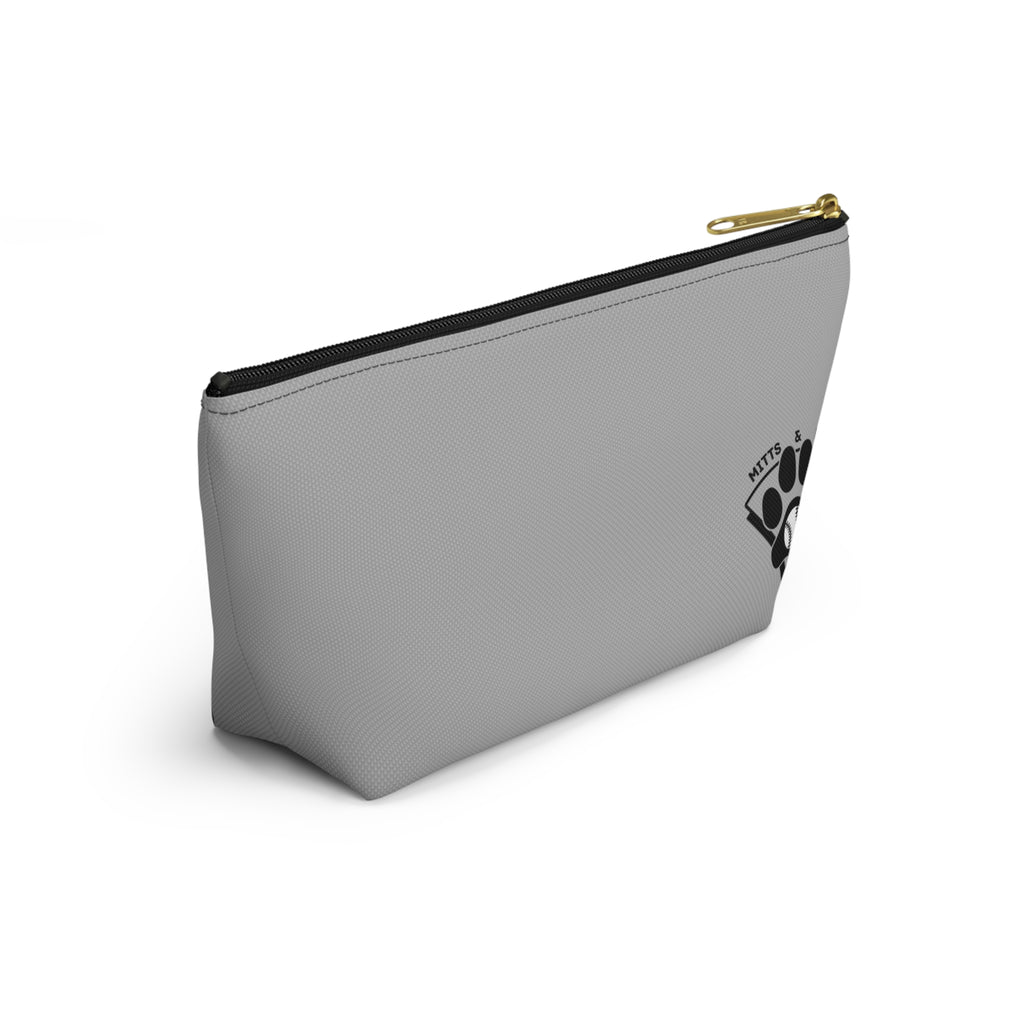 Chasing 30 Gray Zippered Pencil Cosmetic Pouch