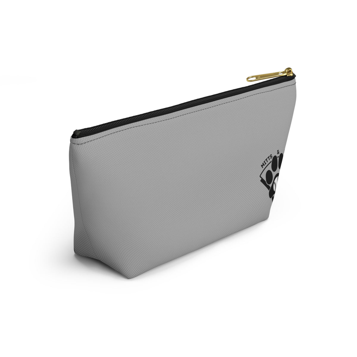 Chasing 30 Gray Zippered Pencil Cosmetic Pouch