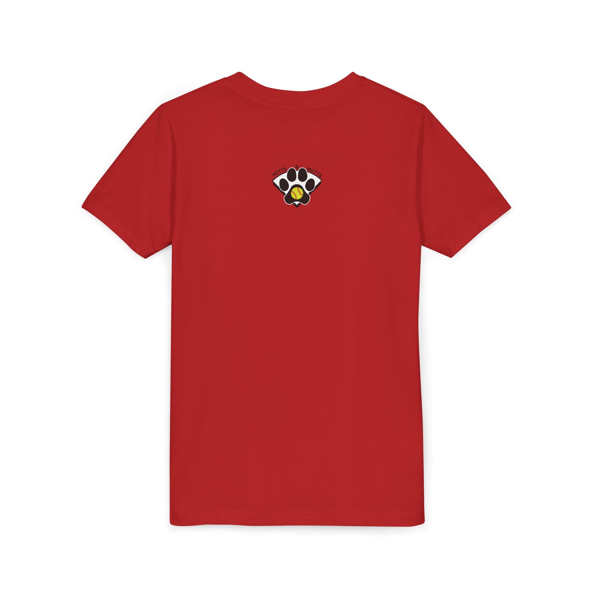 Youth Softball Helmet Hair Short Sleeve  Tee