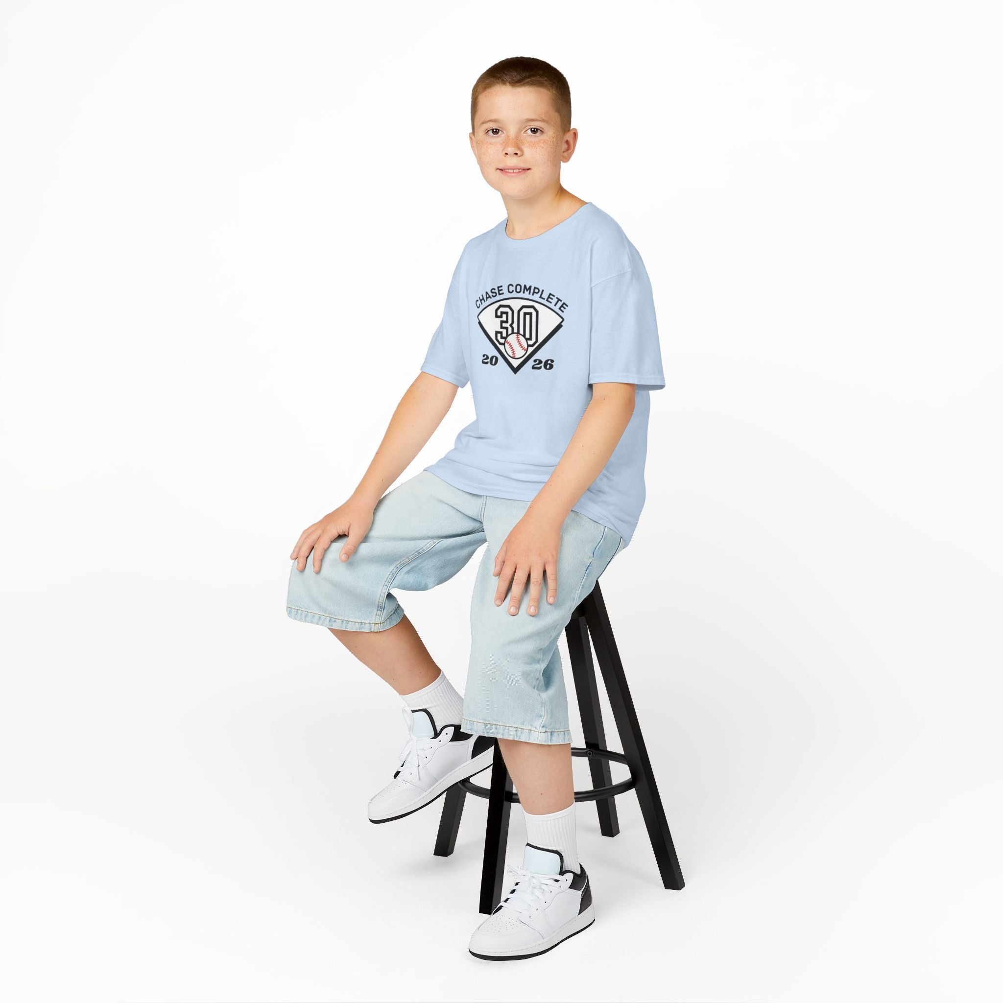 Youth Chase Complete 2026 Gildan Heavy Cotton™ Baseball Stadium Chasing Tee