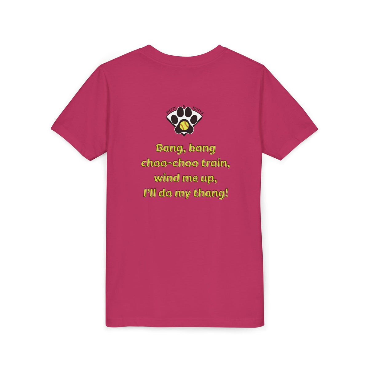 Youth Softball Bang Bang Cheer Short Sleeve Tee