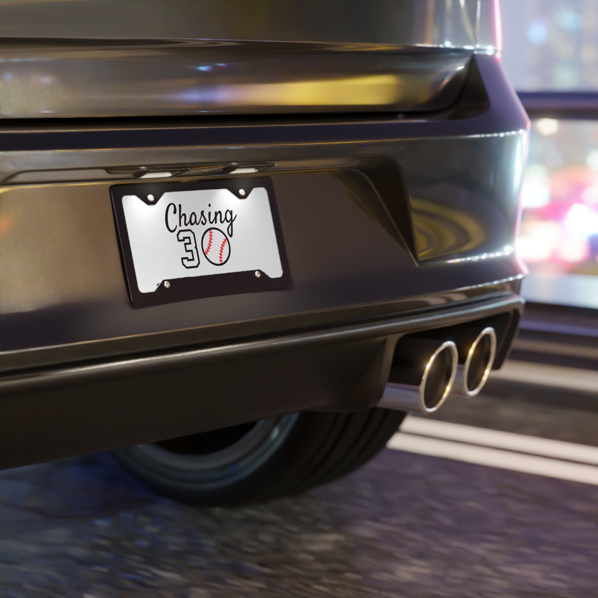 Chasing 30 Baseball Vanity Plate