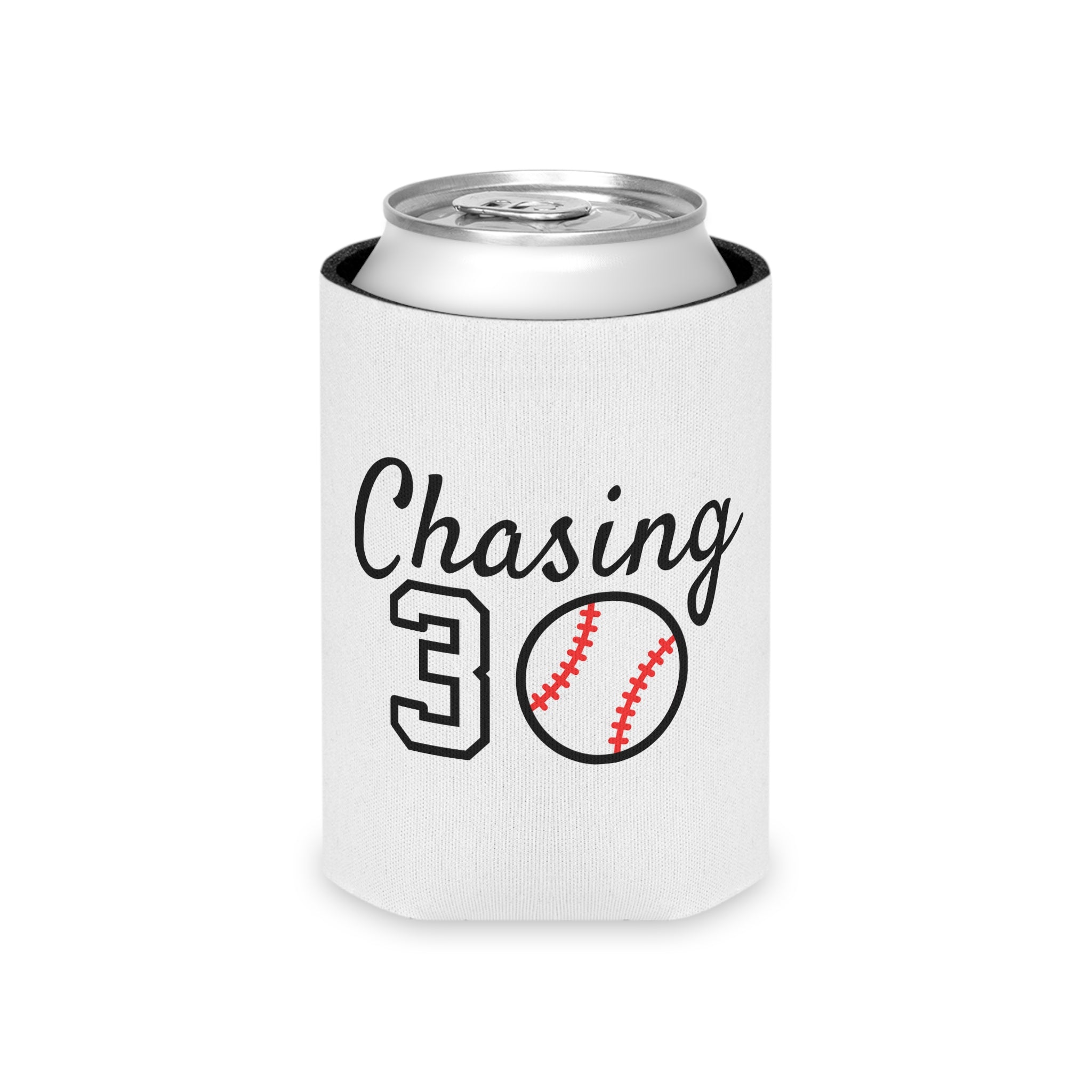 Baseball Chasing 30 Can Koozie
