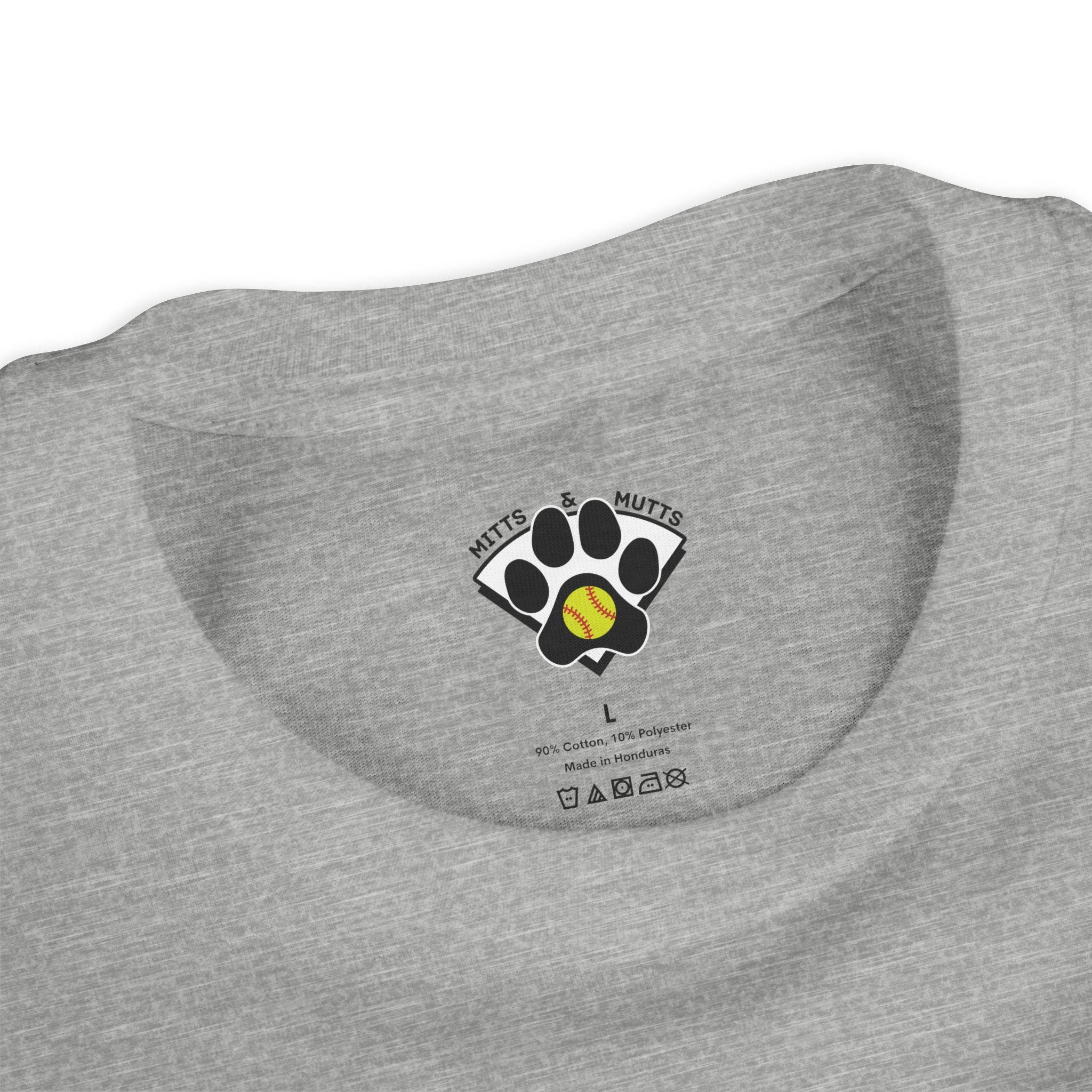 Youth Softball Helmet Hair Short Sleeve  Tee