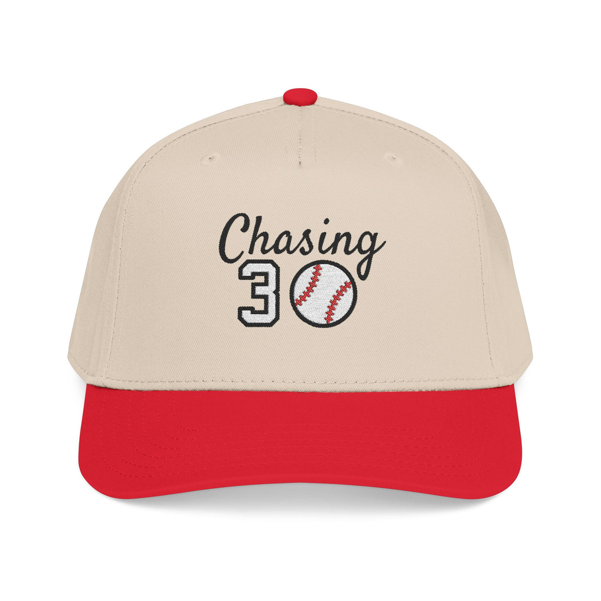 Embroidered Chasing 30 Mid Profile Baseball Cap-Multiple Colors