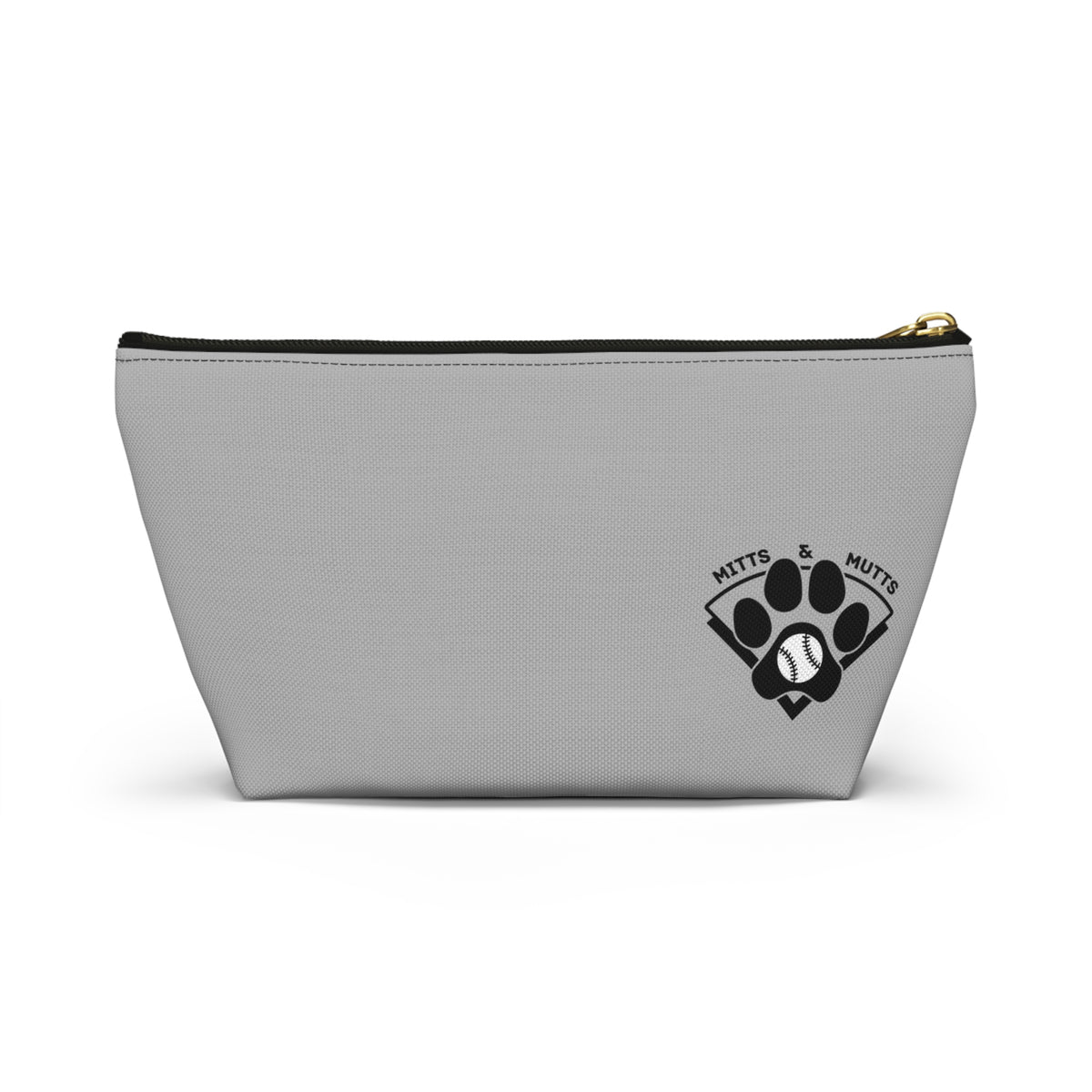 Chasing 30 Gray Zippered Pencil Cosmetic Pouch