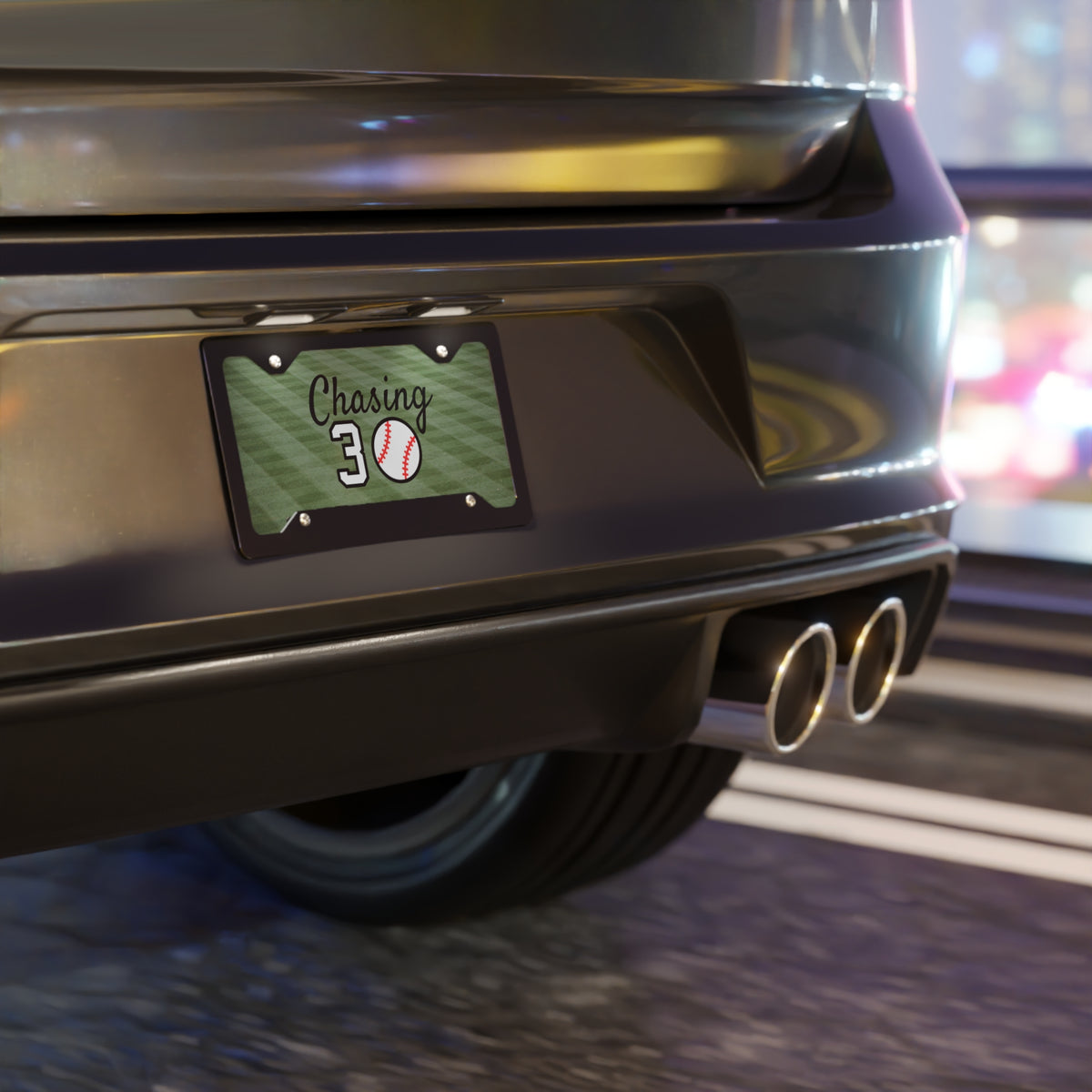 Chasing 30 Baseball Vanity Auto License Plate