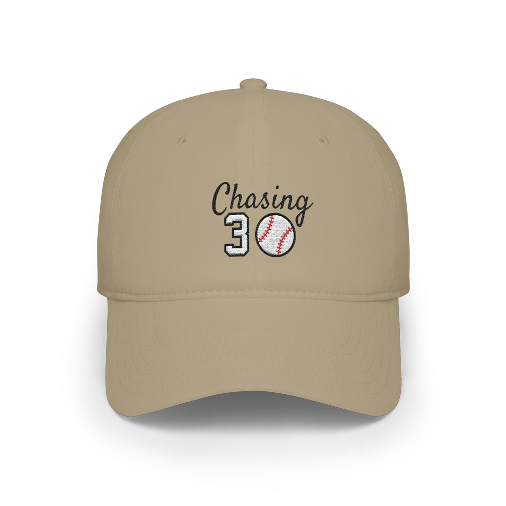 Embroidered Chasing 30 Low Profile Baseball Cap Velcro