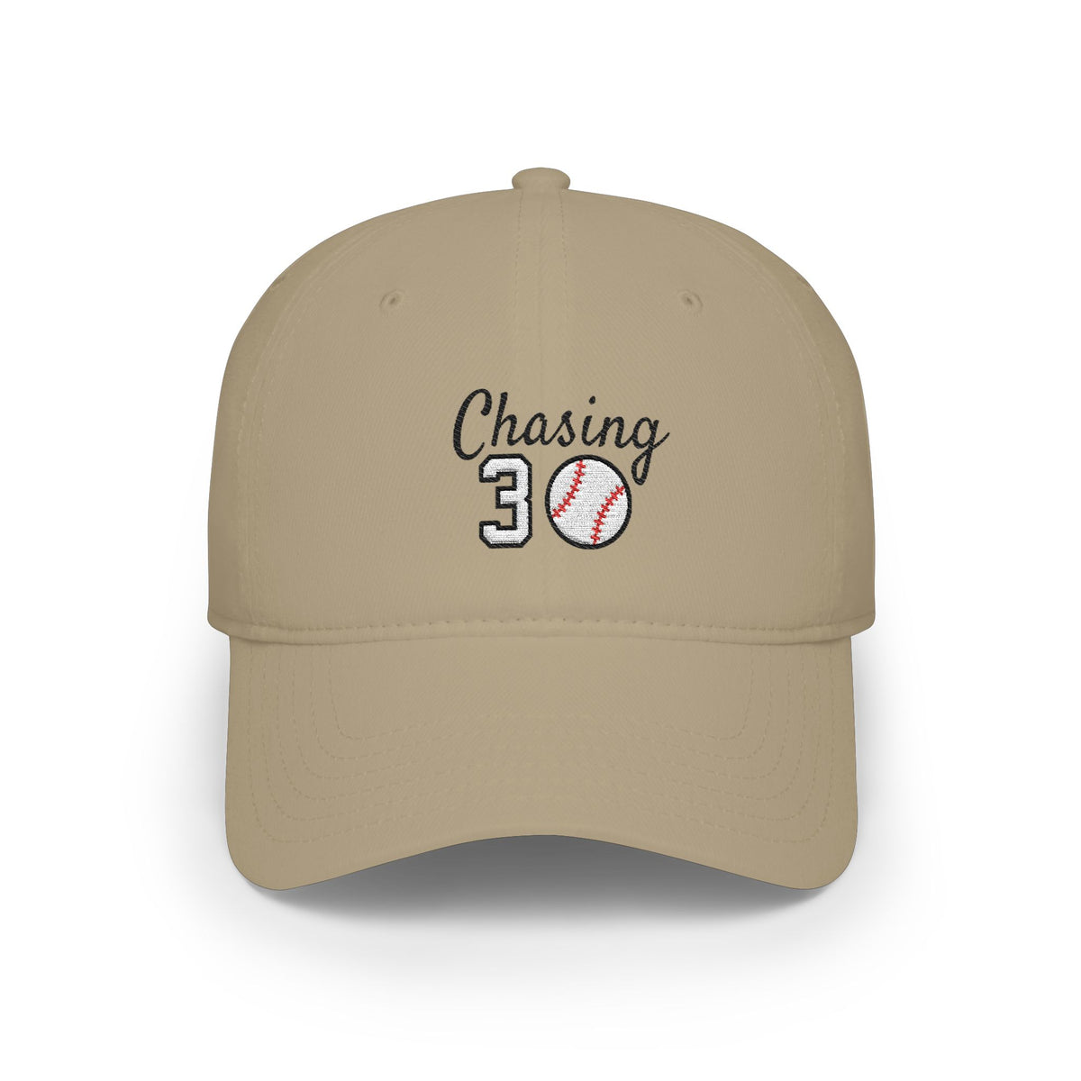 Embroidered Chasing 30 Low Profile Baseball Cap Velcro