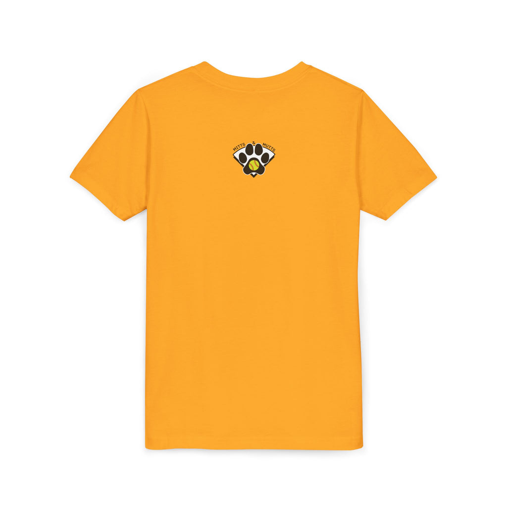 Youth Softball Helmet Hair Short Sleeve  Tee