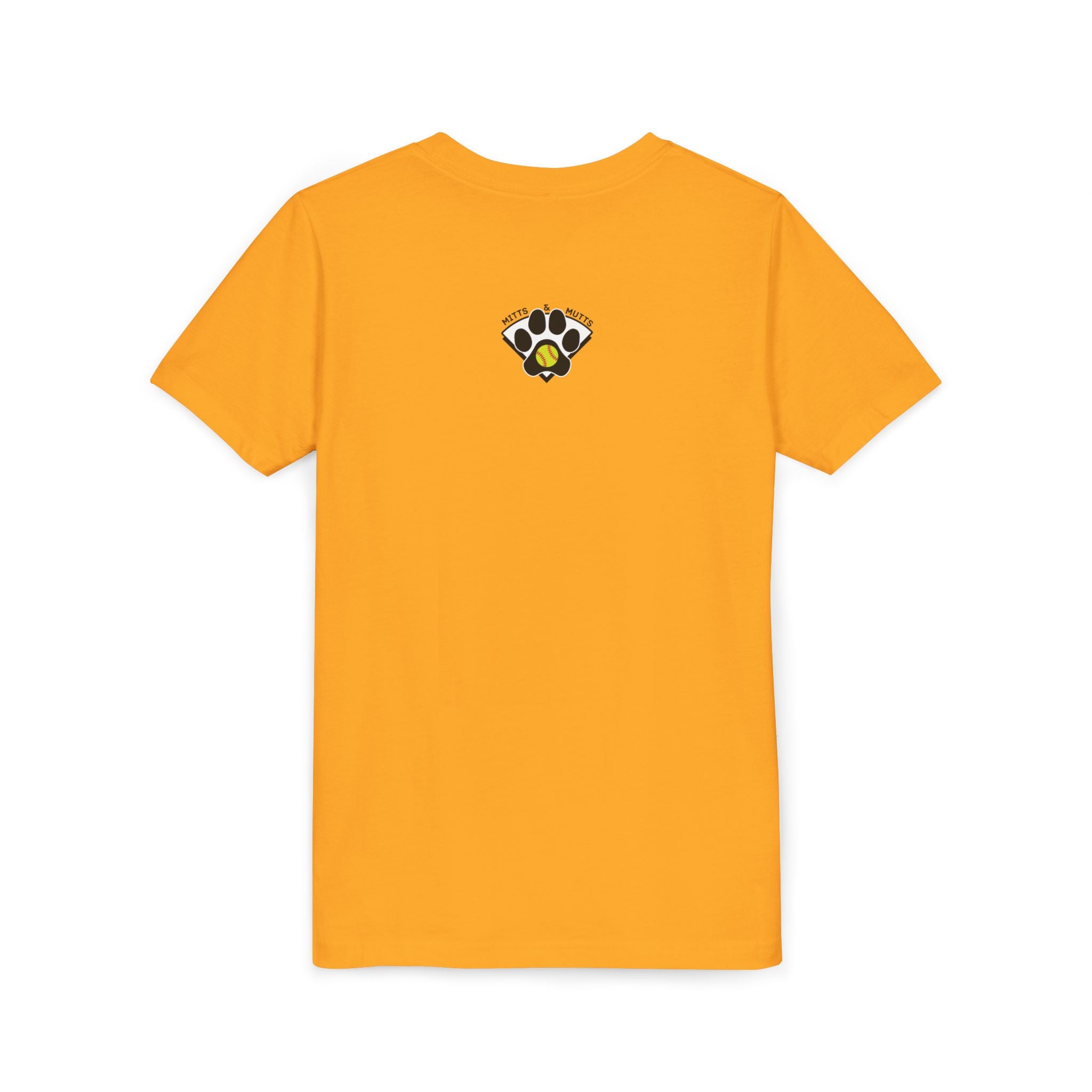 Youth Softball Helmet Hair Short Sleeve  Tee