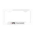 Ope Baseball Metal License Plate Frame