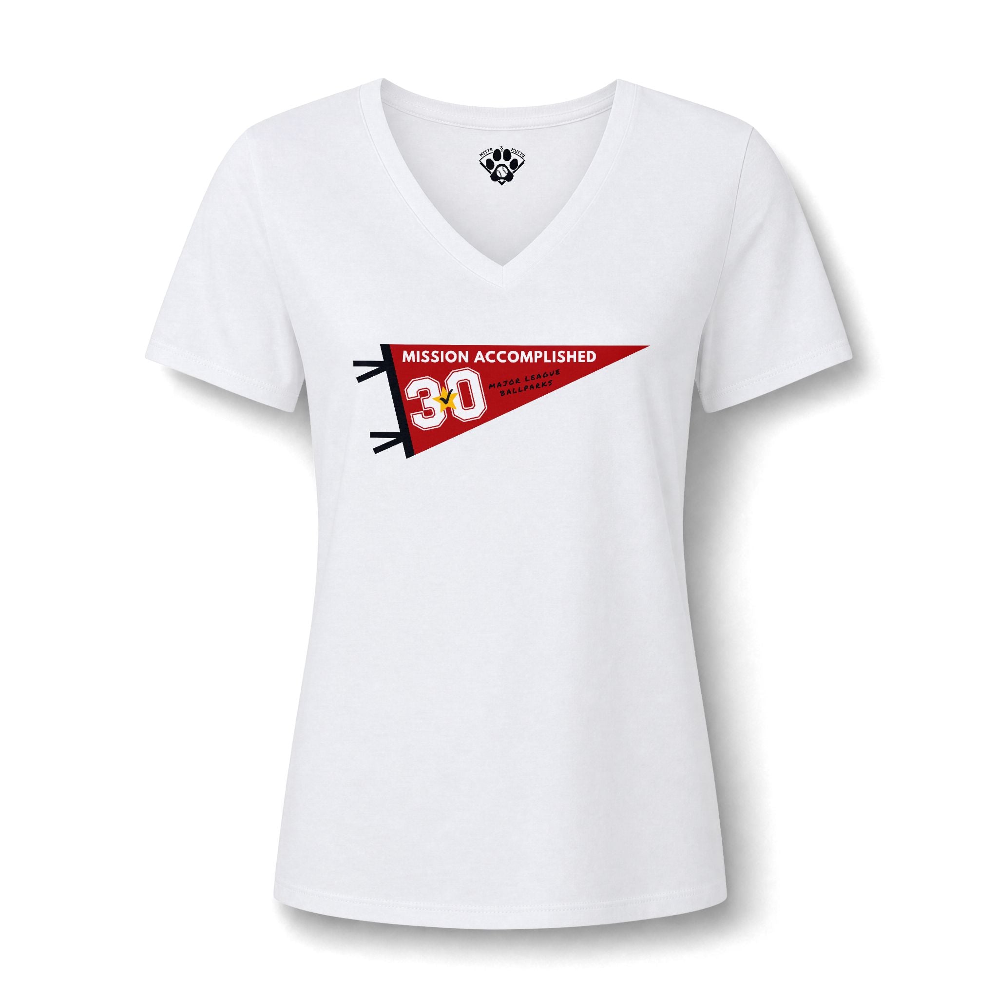 Women's Chasing 30 Relaxed V-Neck Baseball Tee