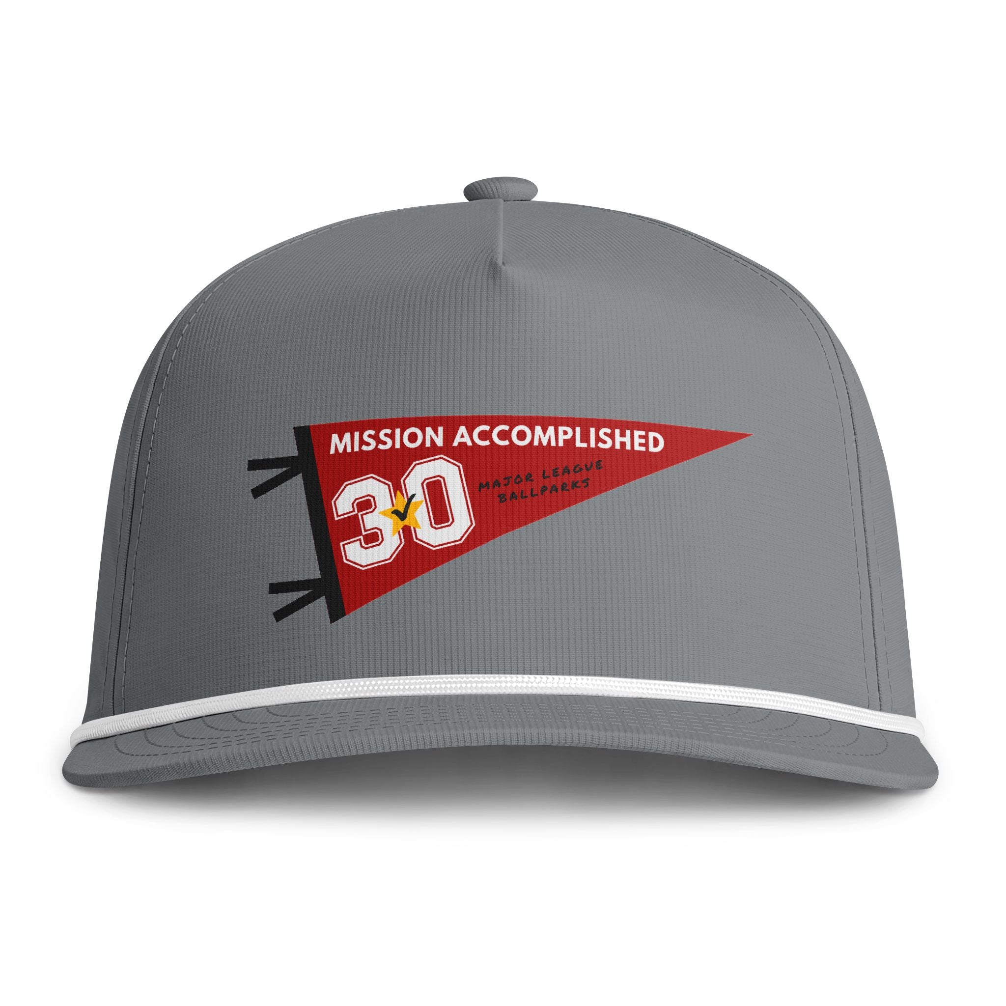 Chasing 30 Accomplished Pennant Sunwashed Rope BaseballCap