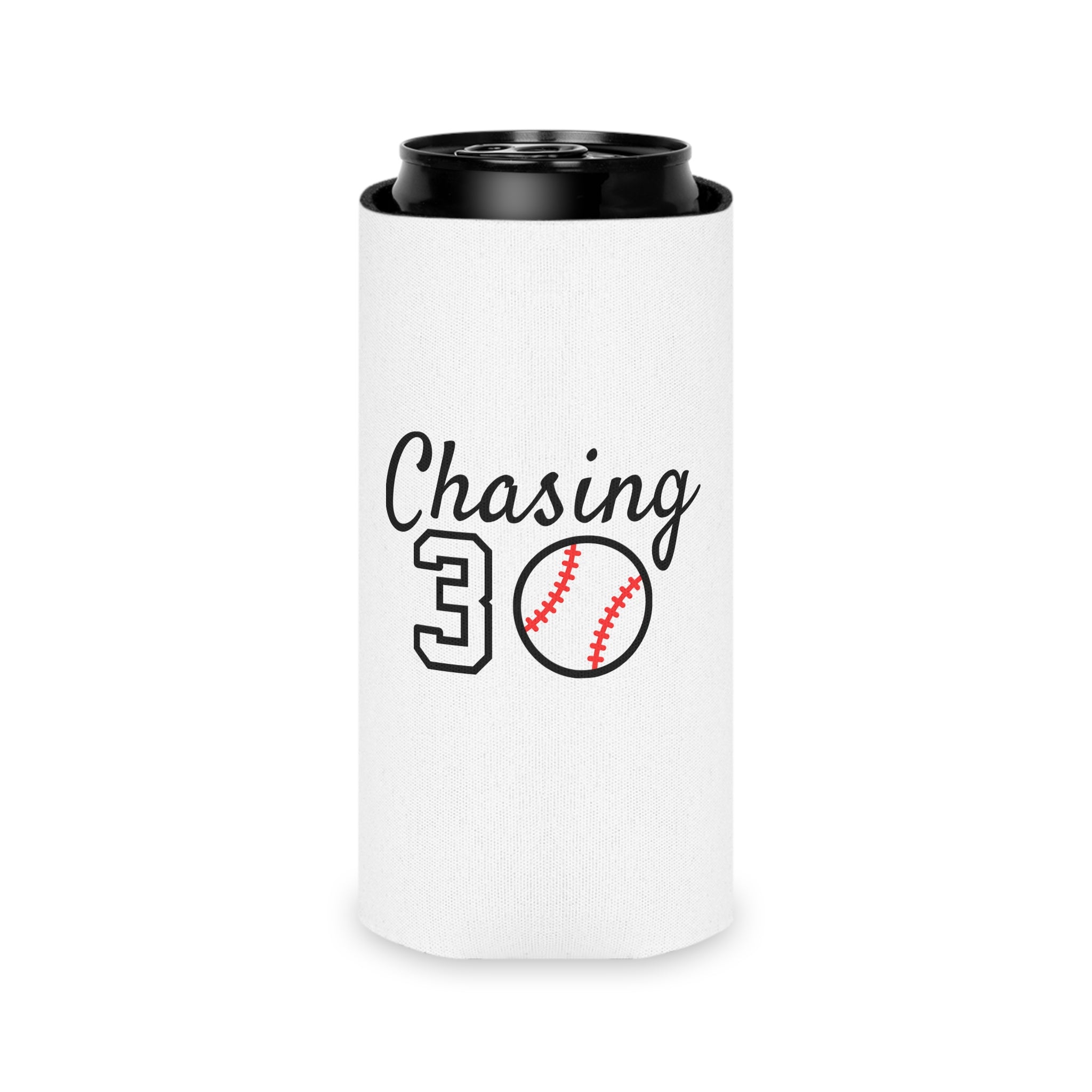 Baseball Chasing 30 Can Koozie