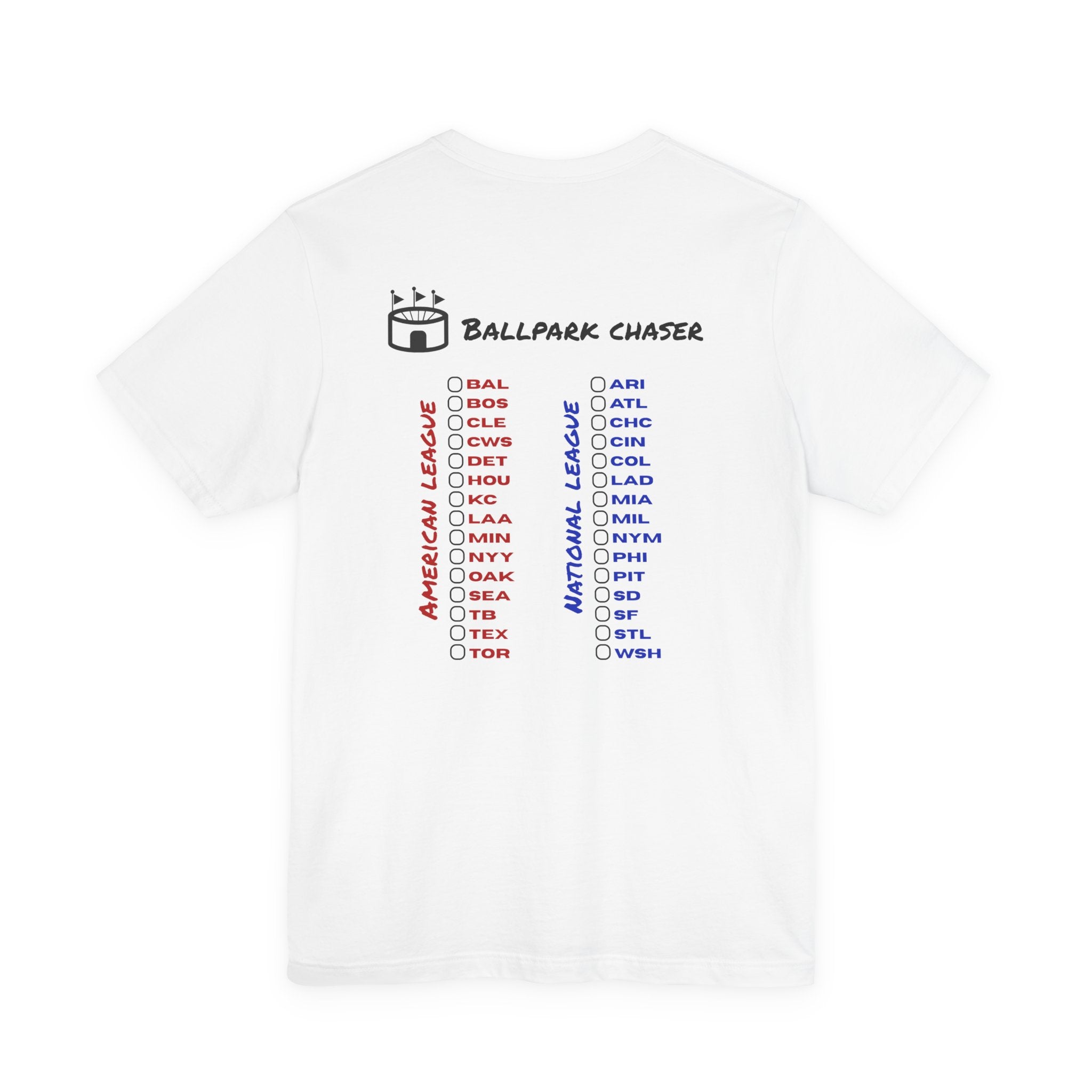 Chasing 30 Transportation Unisex Bella Canvas Short Sleeve MLB Stadium Tee