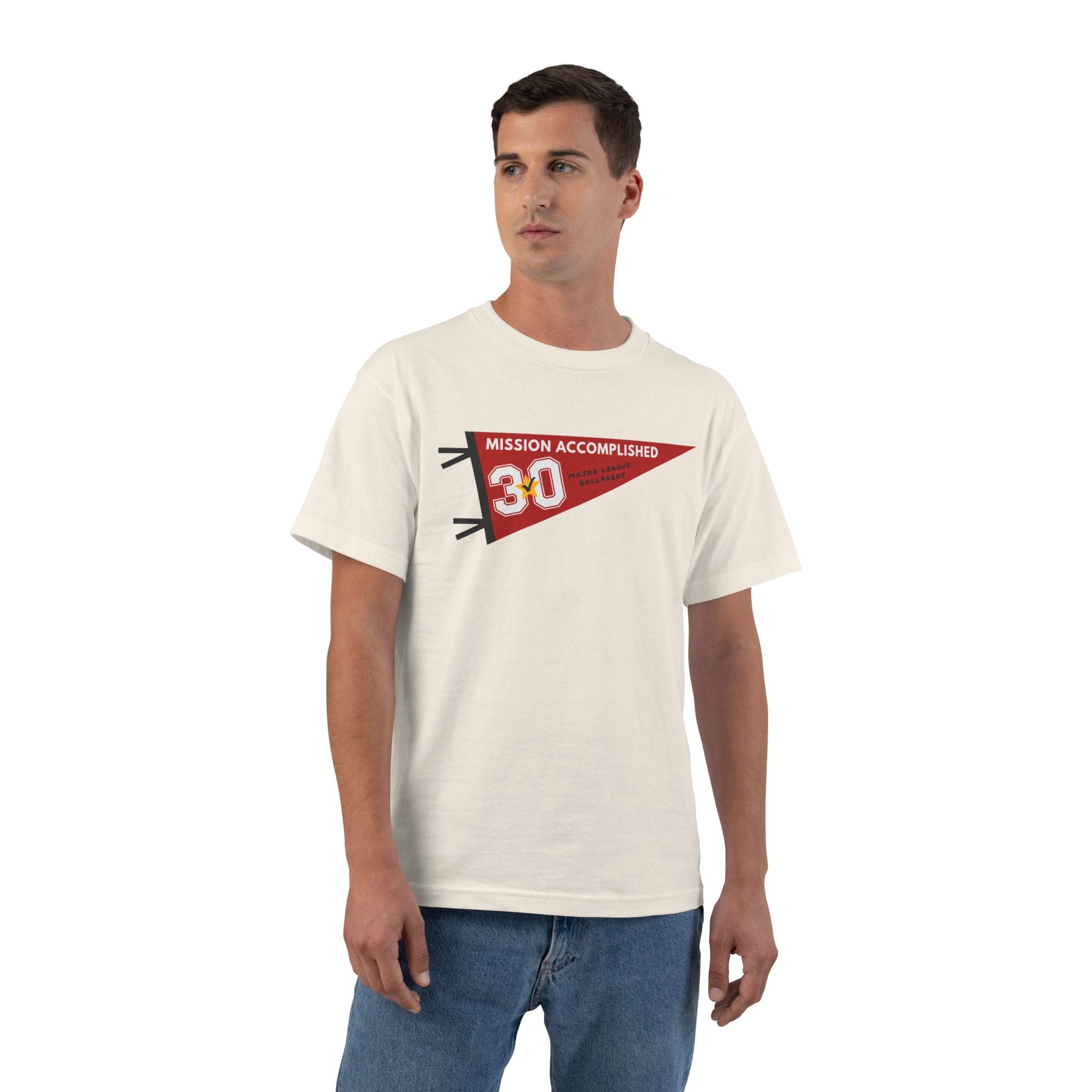 Pennant Beefy-T® Mission Accomplished Baseball Ballpark Stadium Chasing 30 Short-Sleeve up to 5XL