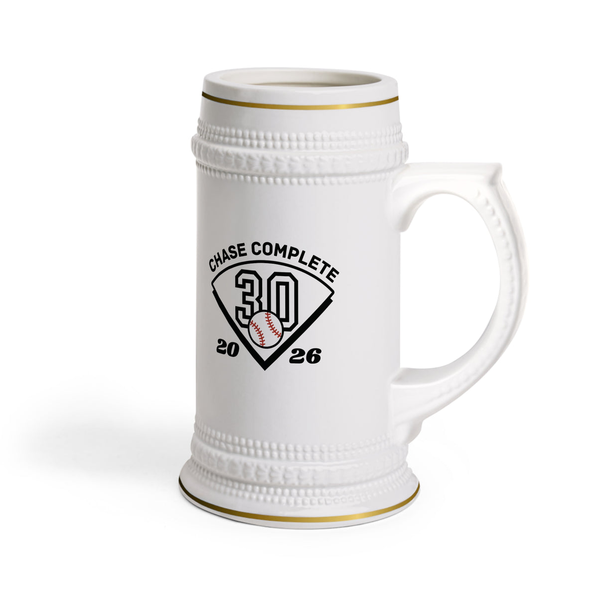 Chasing 30 Mission Accomplished 2026 Beer Stein Mug
