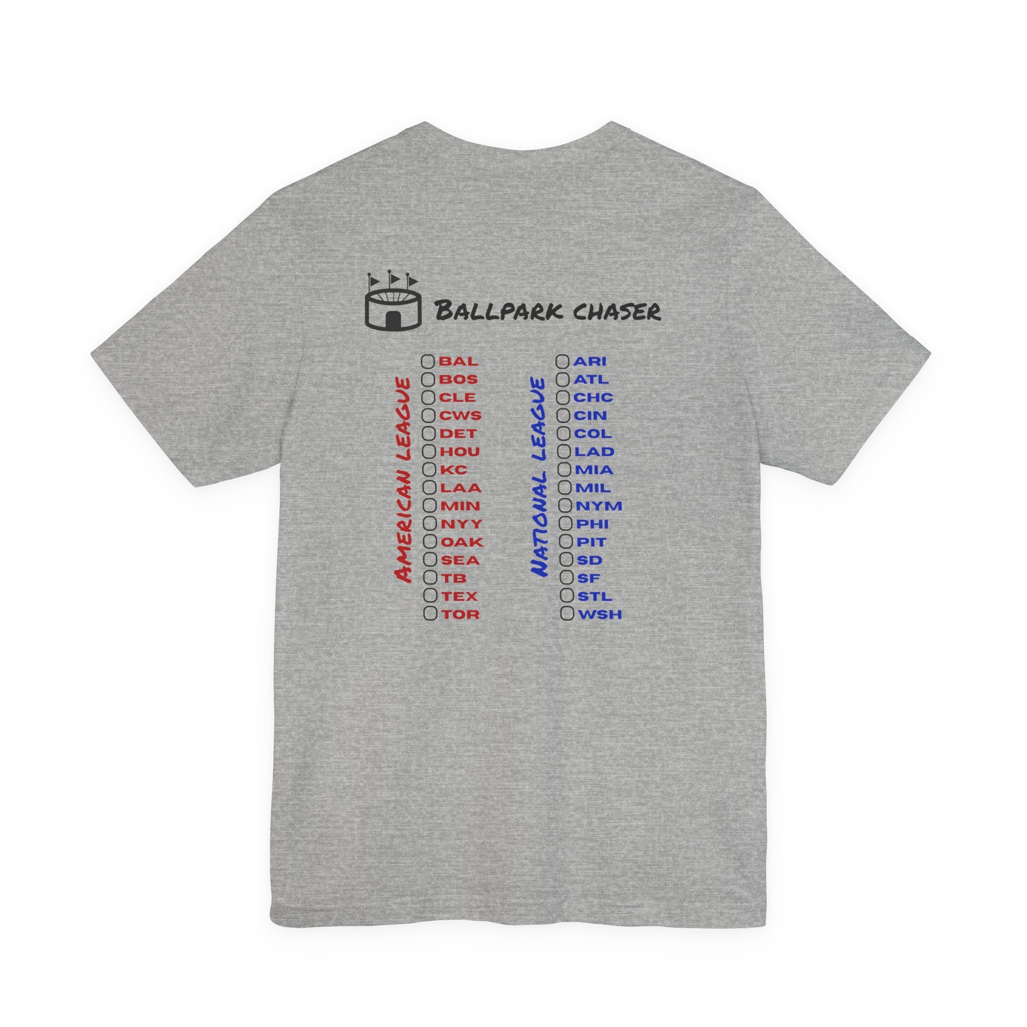 Chasing 30 Transportation Unisex Bella Canvas Short Sleeve MLB Stadium Tee