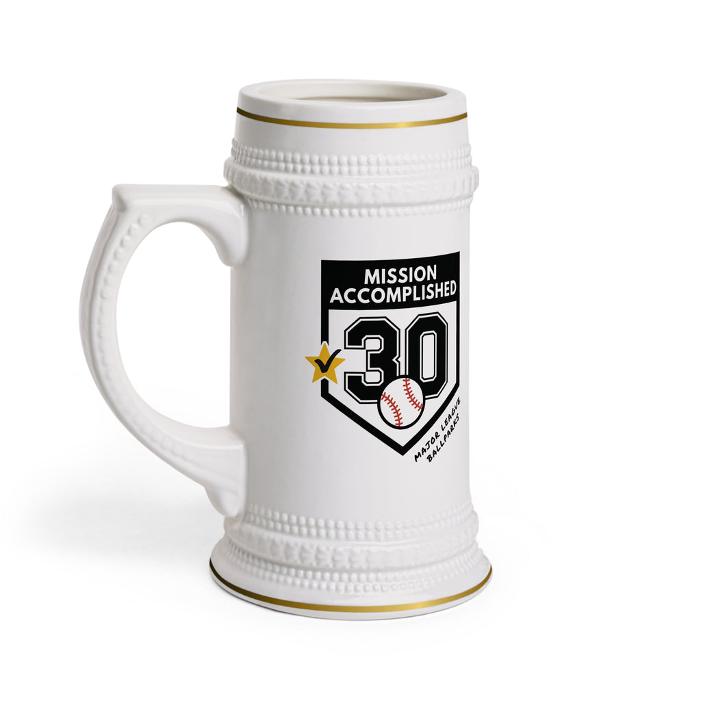 Chasing 30 Mission Accomplished 2026 Beer Stein Mug
