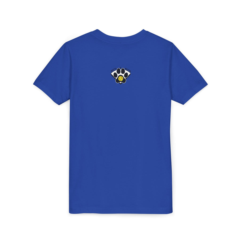 Youth Softball Helmet Hair Short Sleeve  Tee
