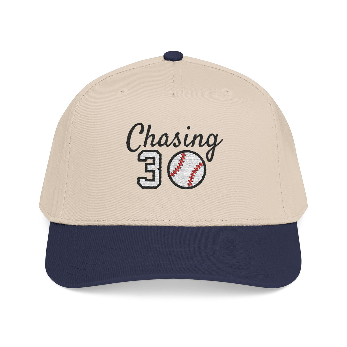 Embroidered Chasing 30 Mid Profile Baseball Cap-Multiple Colors